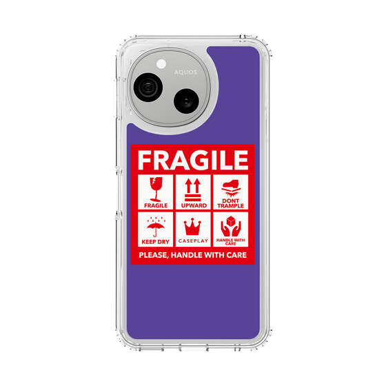 スリムプロテクションケース［ FRAGILE Sticker - Purple ］