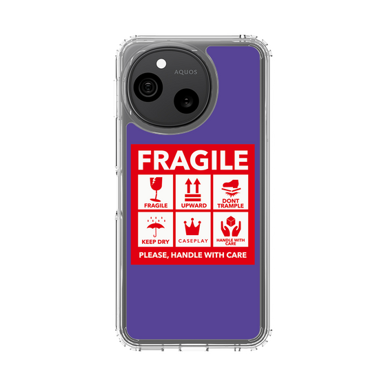 スリムプロテクションケース［ FRAGILE Sticker - Purple ］