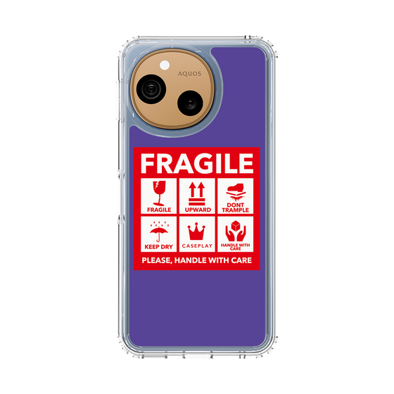 スリムプロテクションケース［ FRAGILE Sticker - Purple ］