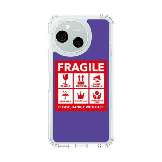 スリムプロテクションケース［ FRAGILE Sticker - Purple ］