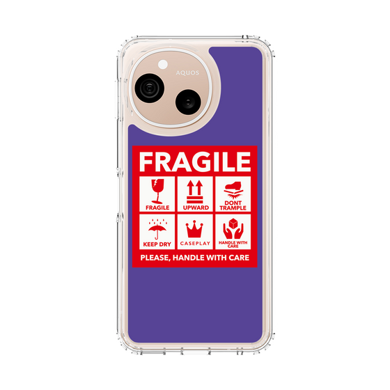 スリムプロテクションケース［ FRAGILE Sticker - Purple ］
