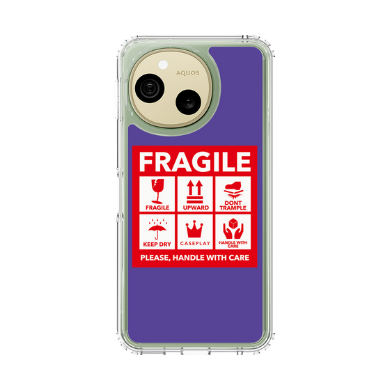 スリムプロテクションケース［ FRAGILE Sticker - Purple ］