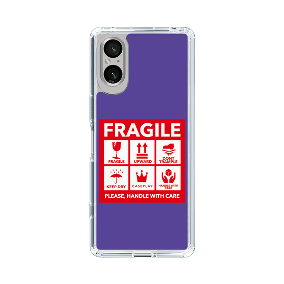 スリムプロテクションケース［ FRAGILE Sticker - Purple ］