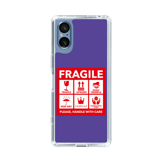 スリムプロテクションケース［ FRAGILE Sticker - Purple ］