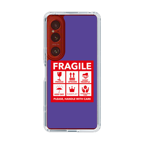 スリムプロテクションケース［ FRAGILE Sticker - Purple ］