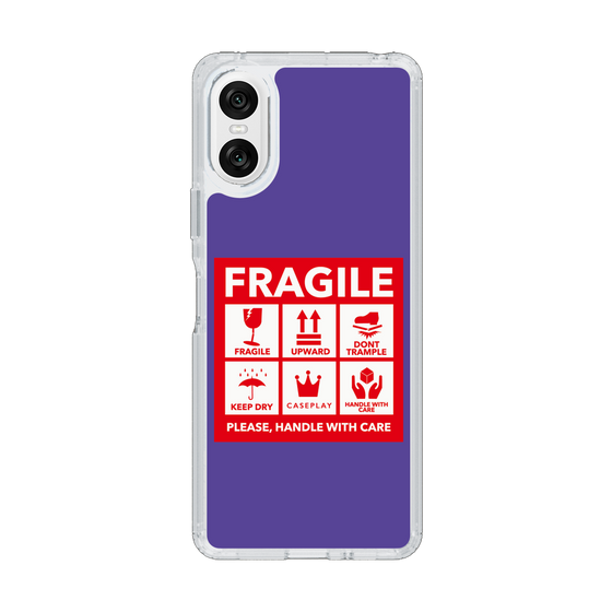 スリムプロテクションケース［ FRAGILE Sticker - Purple ］