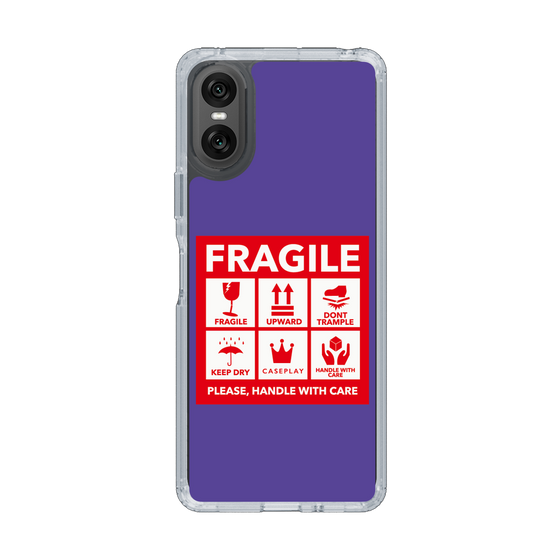 スリムプロテクションケース［ FRAGILE Sticker - Purple ］