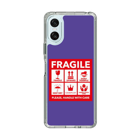 スリムプロテクションケース［ FRAGILE Sticker - Purple ］