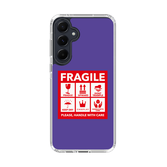 スリムプロテクションケース［ FRAGILE Sticker - Purple ］