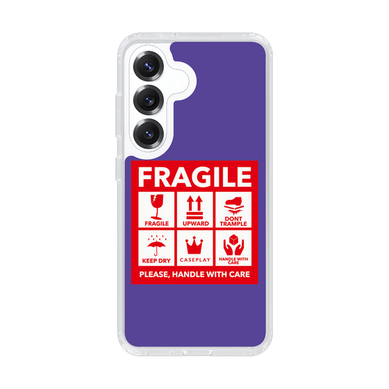 スリムプロテクションケース［ FRAGILE Sticker - Purple ］