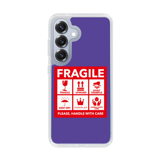 スリムプロテクションケース［ FRAGILE Sticker - Purple ］