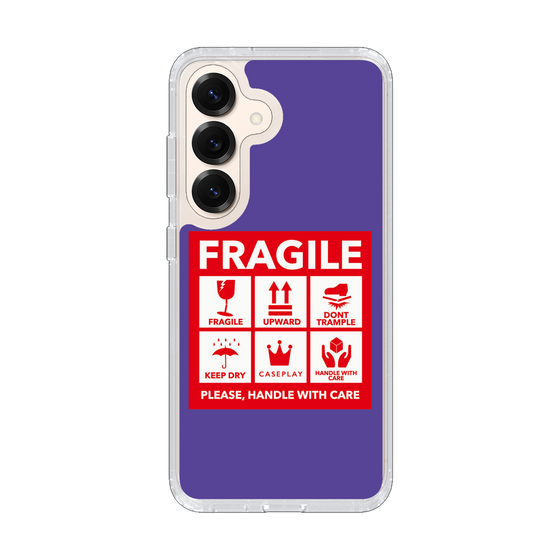 スリムプロテクションケース［ FRAGILE Sticker - Purple ］