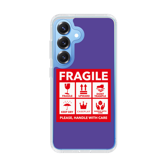 スリムプロテクションケース［ FRAGILE Sticker - Purple ］