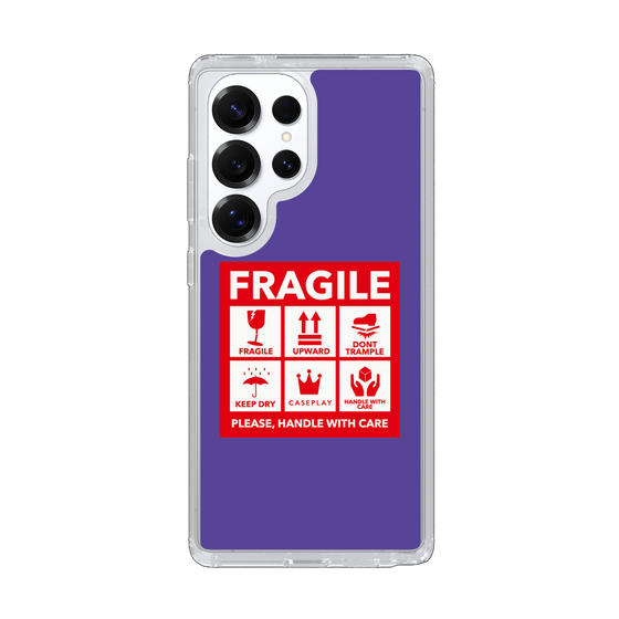 スリムプロテクションケース［ FRAGILE Sticker - Purple ］