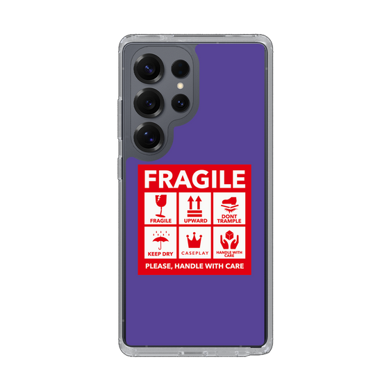 スリムプロテクションケース［ FRAGILE Sticker - Purple ］