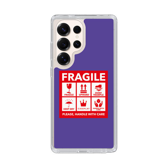 スリムプロテクションケース［ FRAGILE Sticker - Purple ］