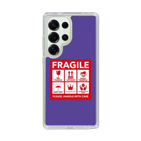 スリムプロテクションケース［ FRAGILE Sticker - Purple ］