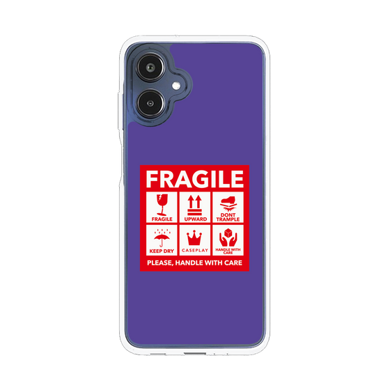 スリムプロテクションケース［ FRAGILE Sticker - Purple ］