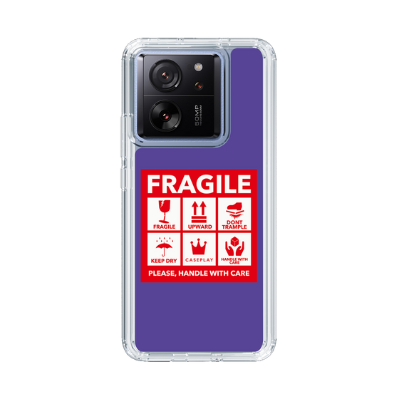 スリムプロテクションケース［ FRAGILE Sticker - Purple ］