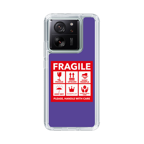 スリムプロテクションケース［ FRAGILE Sticker - Purple ］