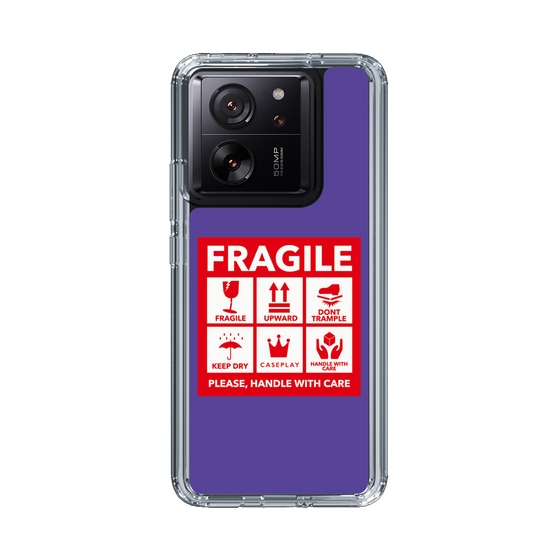 スリムプロテクションケース［ FRAGILE Sticker - Purple ］