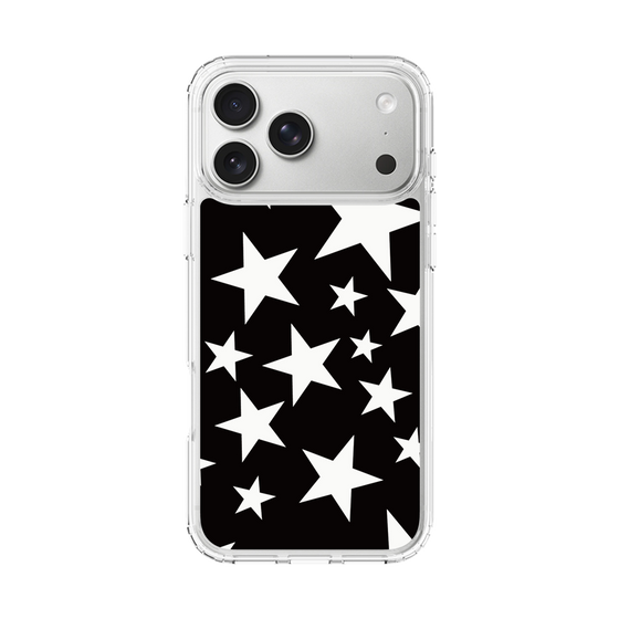 スリムプロテクションケース［ Stars - Black ］