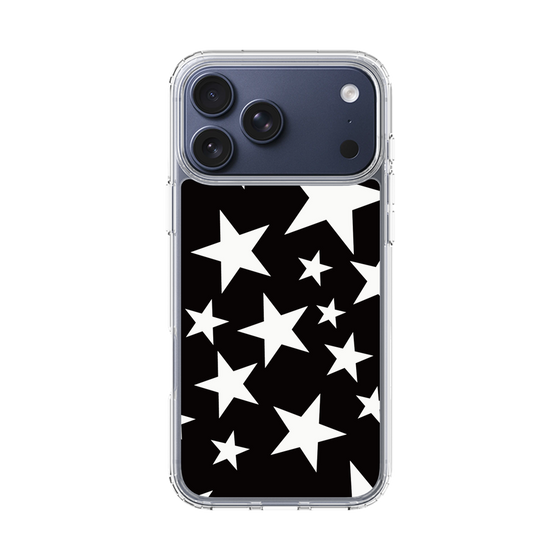 スリムプロテクションケース［ Stars - Black ］