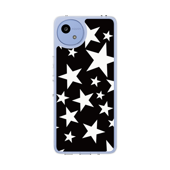 スリムプロテクションケース［ Stars - Black ］