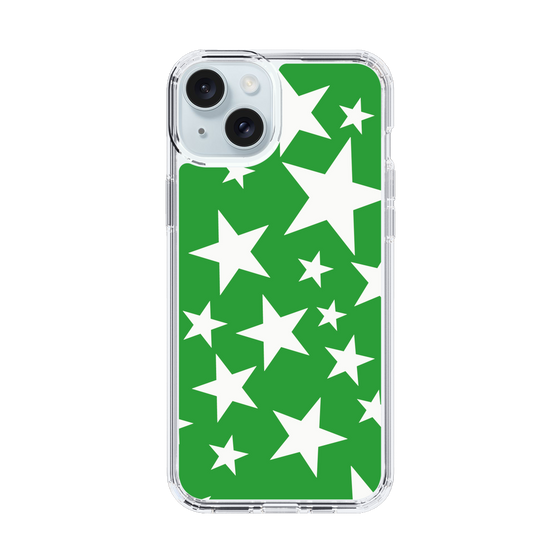 スリムプロテクションケース［ Stars - Green ］