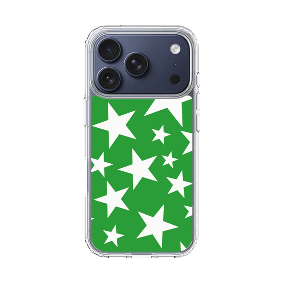 スリムプロテクションケース［ Stars - Green ］