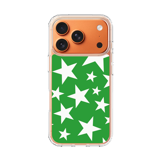 スリムプロテクションケース［ Stars - Green ］