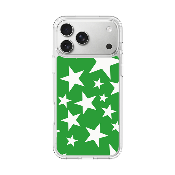 スリムプロテクションケース［ Stars - Green ］