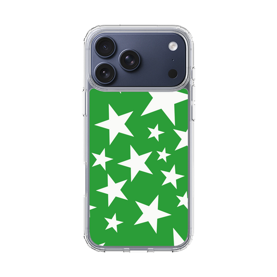 スリムプロテクションケース［ Stars - Green ］