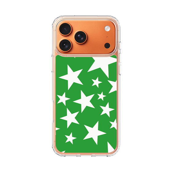 スリムプロテクションケース［ Stars - Green ］