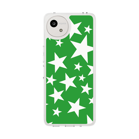 スリムプロテクションケース［ Stars - Green ］