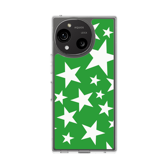 スリムプロテクションケース［ Stars - Green ］