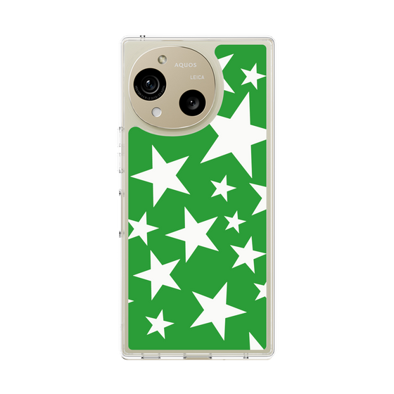 スリムプロテクションケース［ Stars - Green ］