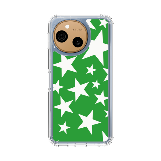 スリムプロテクションケース［ Stars - Green ］