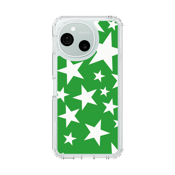 スリムプロテクションケース［ Stars - Green ］