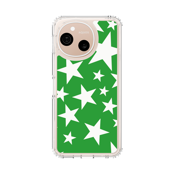 スリムプロテクションケース［ Stars - Green ］