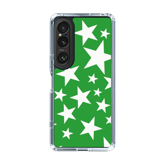 スリムプロテクションケース［ Stars - Green ］