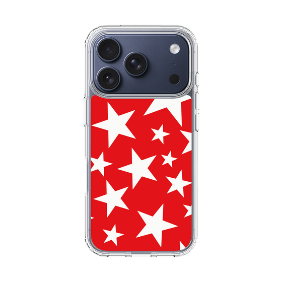 スリムプロテクションケース［ Stars - Red ］