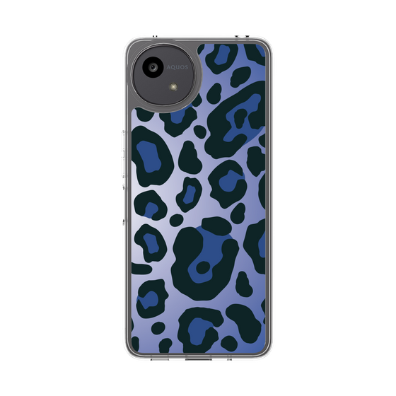 スリムプロテクションケース［ Leopard - Blue ］