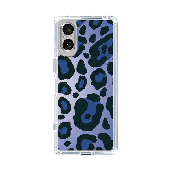 スリムプロテクションケース［ Leopard - Blue ］