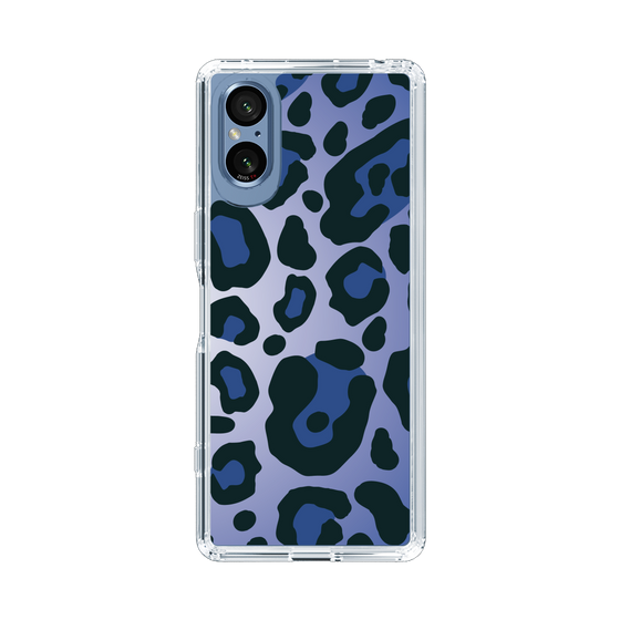 スリムプロテクションケース［ Leopard - Blue ］