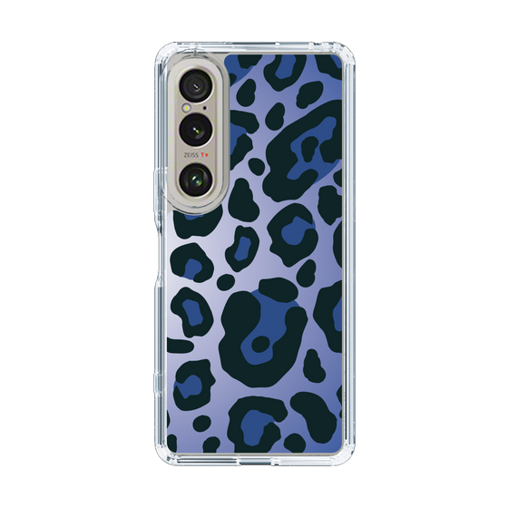 スリムプロテクションケース［ Leopard - Blue ］