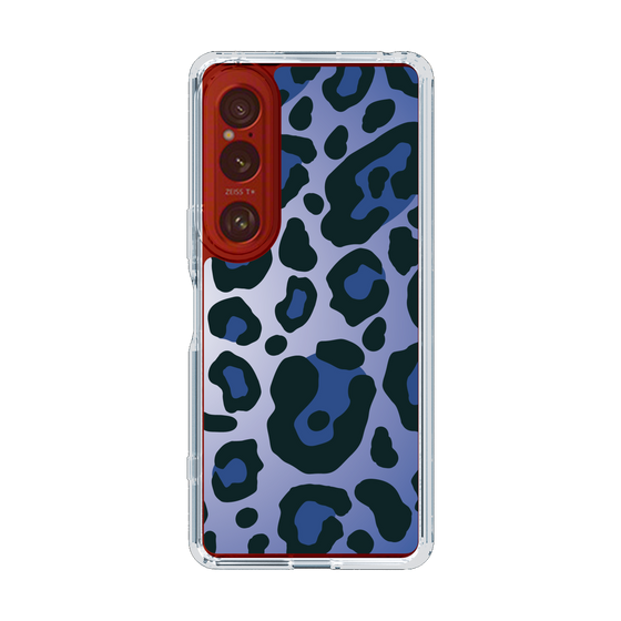 スリムプロテクションケース［ Leopard - Blue ］