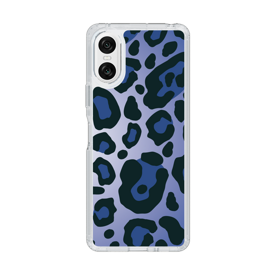 スリムプロテクションケース［ Leopard - Blue ］