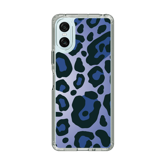 スリムプロテクションケース［ Leopard - Blue ］