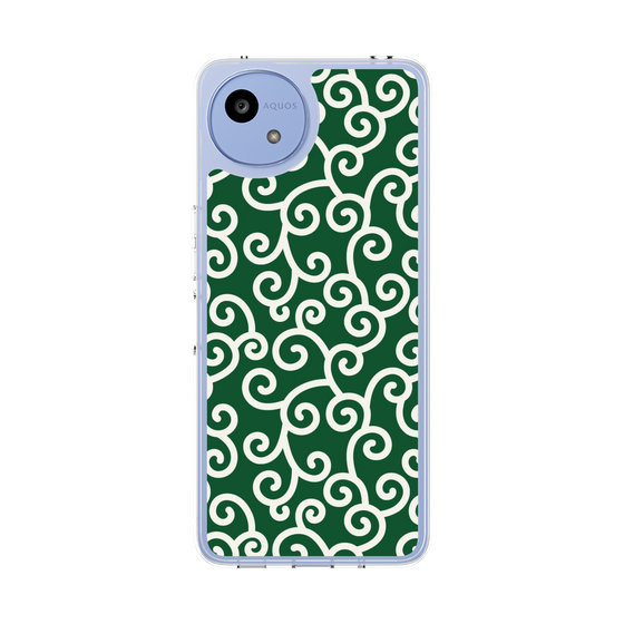 スリムプロテクションケース［ 唐草模様 - Green ］